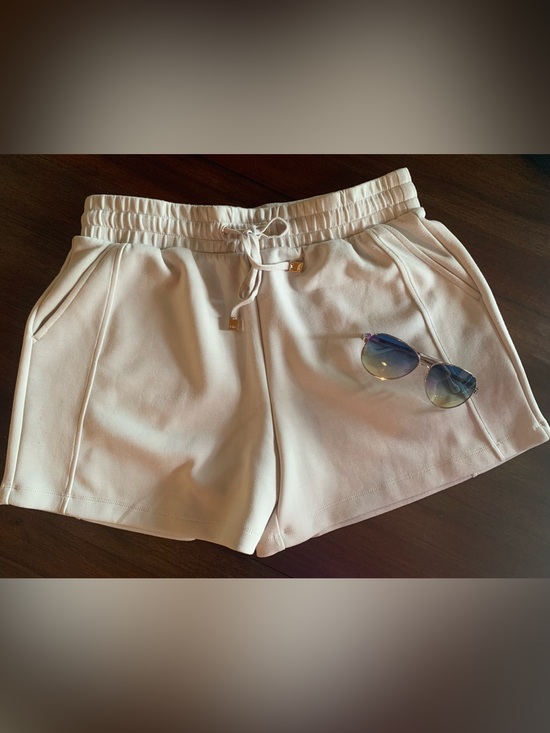 Elie Tahari Pants - Ellie Tahari High-Waisted Tailored Shorts Size Large Gold Detail Pockets